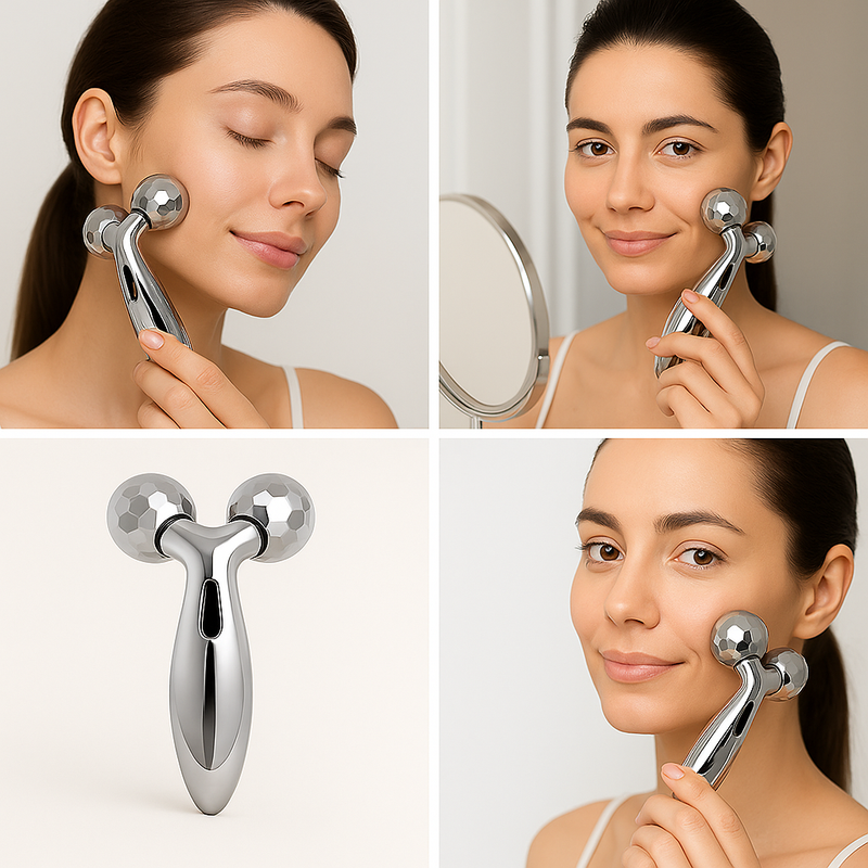 Massageador Facial Inox – Reduz Inchaço e Relaxa os Músculos